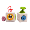 Silicone speelkubus - Peek & play silicone cube  (Geboortelijst Billie B.)